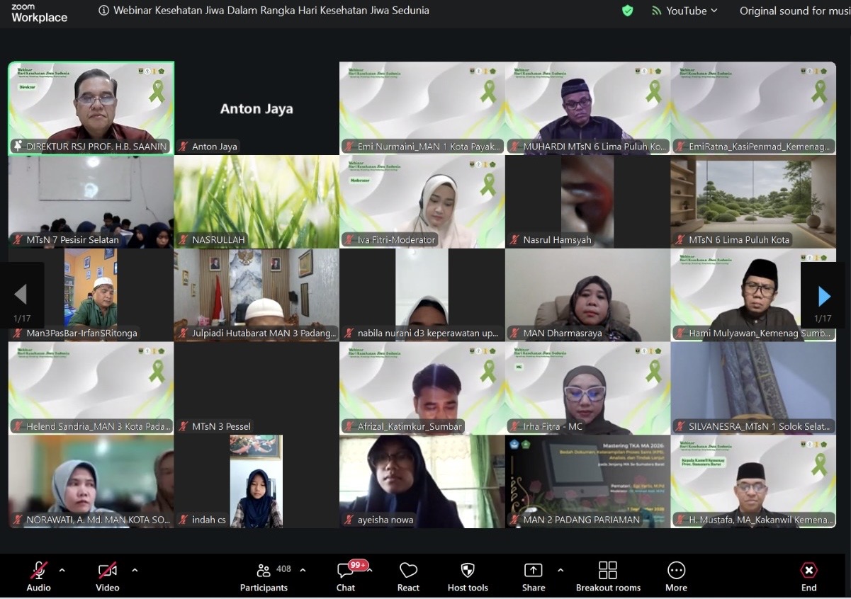 RSJ Prof. H.B. Saanin Awali Rangkaian Peringatan HKJS 2026 dengan Edukasi Kesehatan Jiwa, Potong Tumpeng, dan Webinar Anti-Bullying